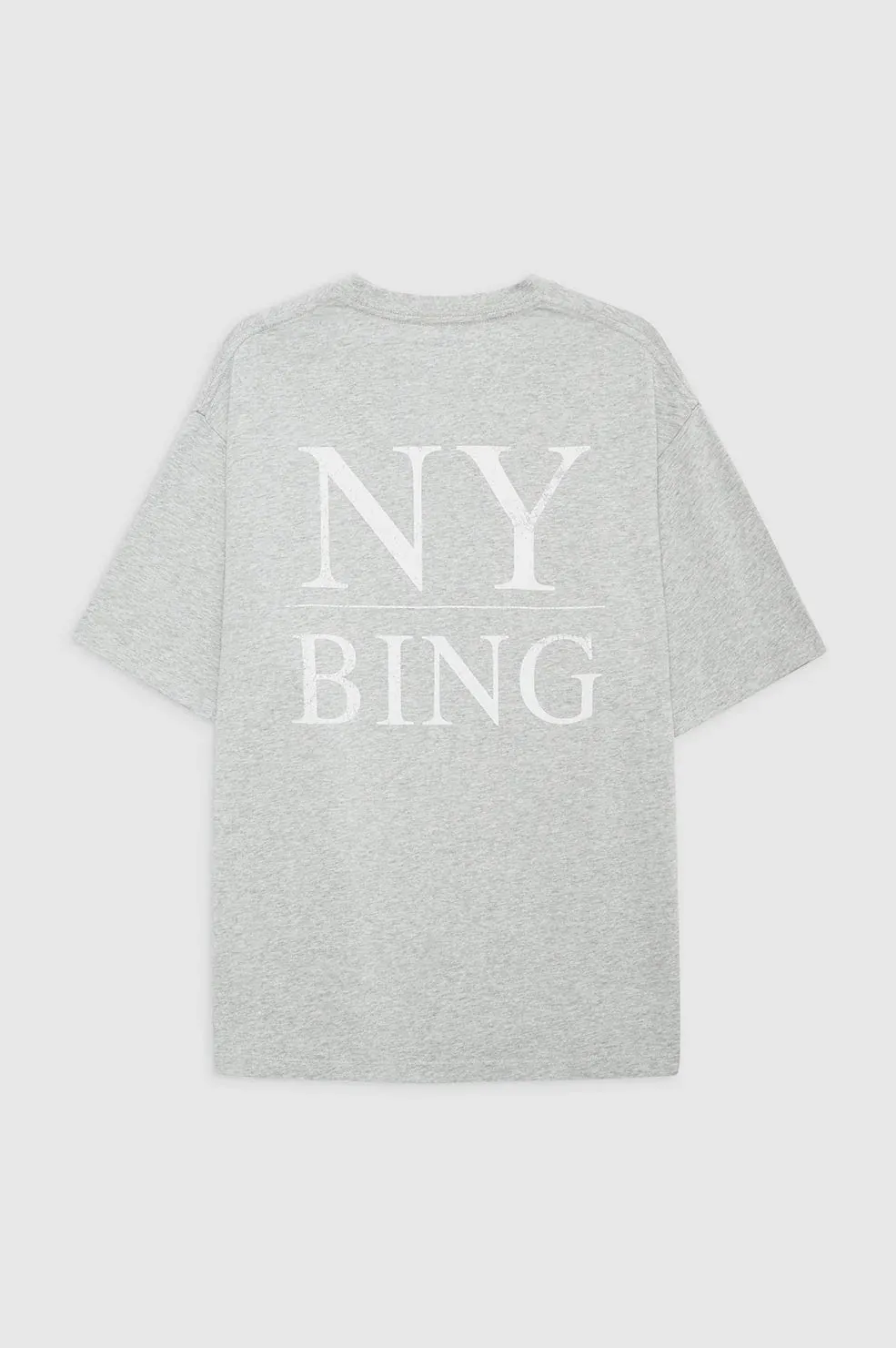 Anine Bing Myers Tee Serif NY in Washed Heather