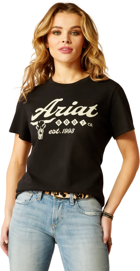 Ariat Women's Black Established Boot Co Tee