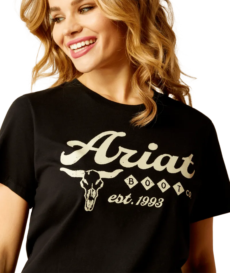 Ariat Women's Black Established Boot Co Tee
