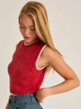 Berry Sleeveless Sweater