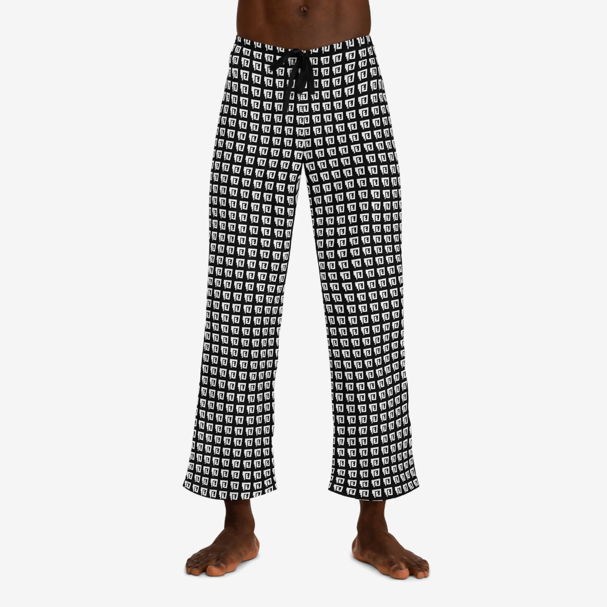Blue Rain Men's Pajama Pants - Black/White
