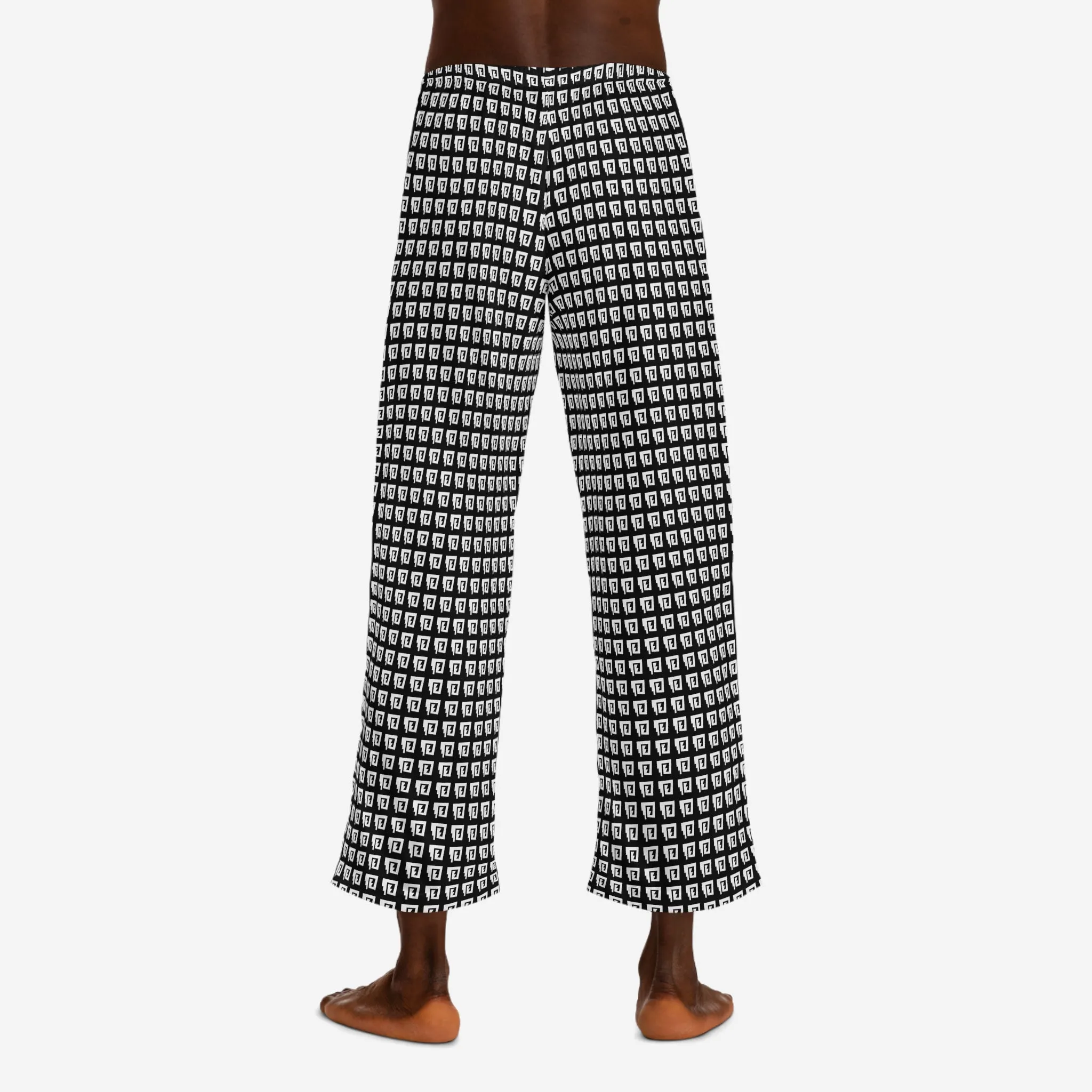 Blue Rain Men's Pajama Pants - Black/White