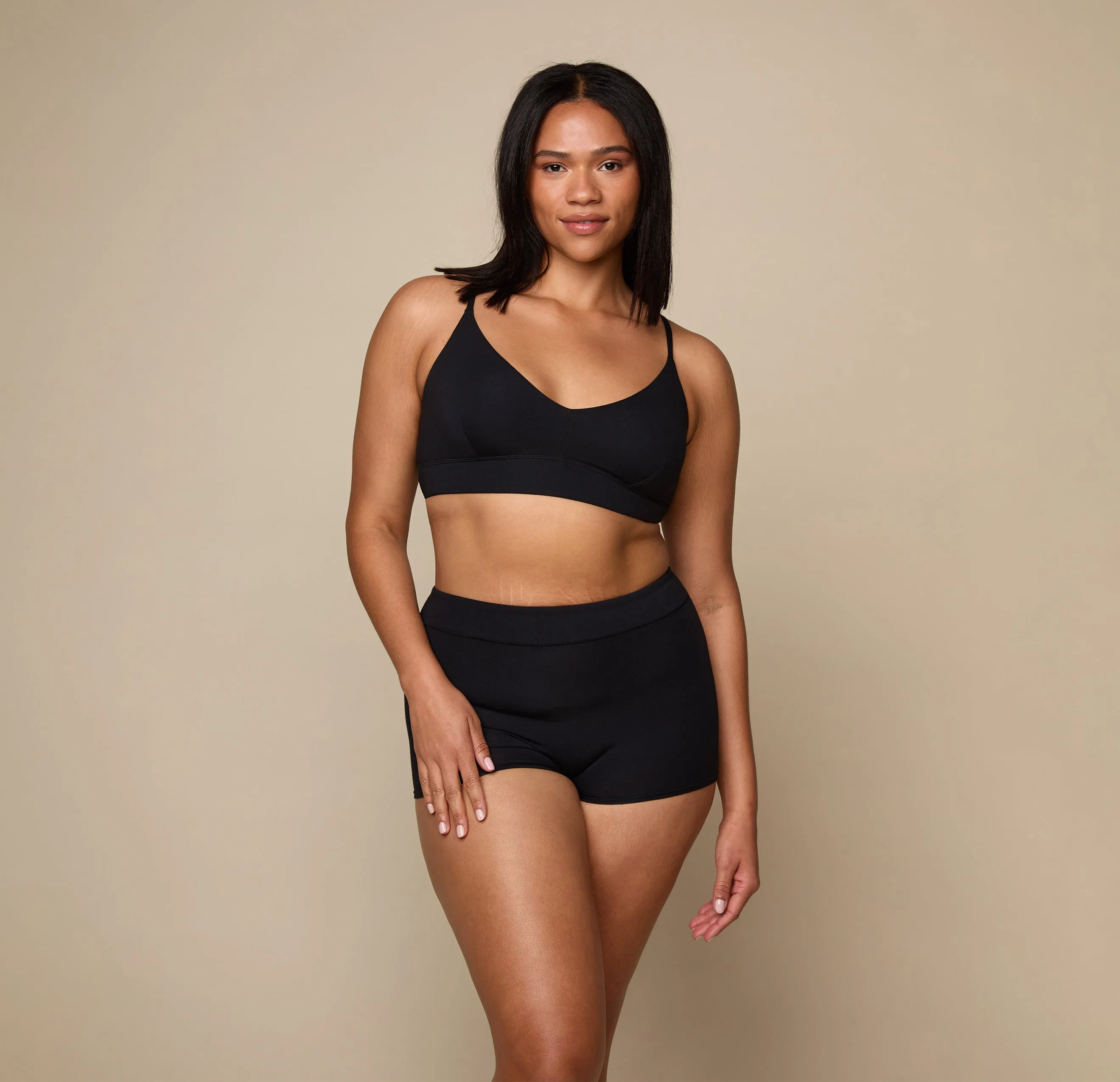 Cloud Cotton Highwaist Boyshort - Black