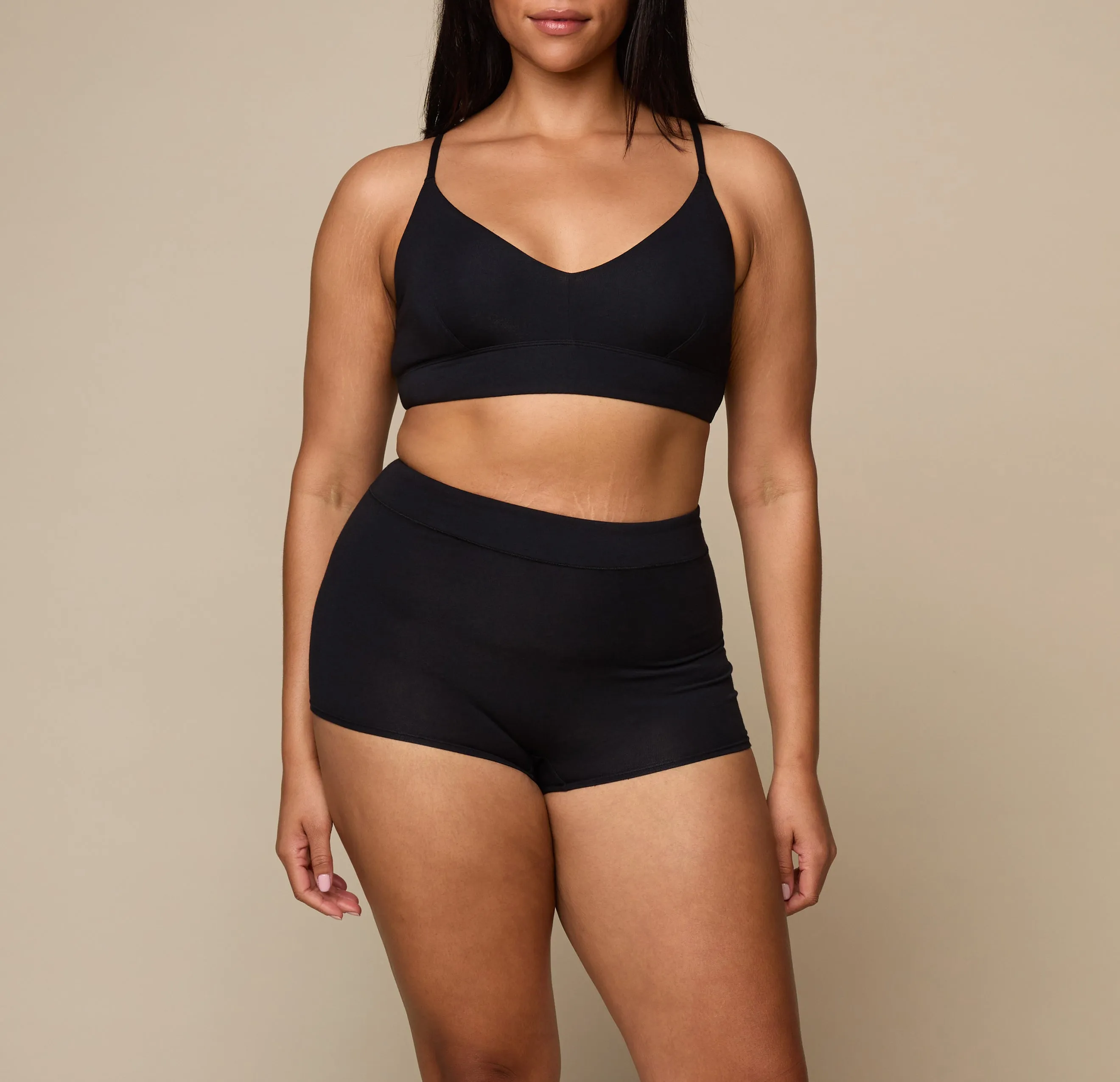 Cloud Cotton Highwaist Boyshort - Black