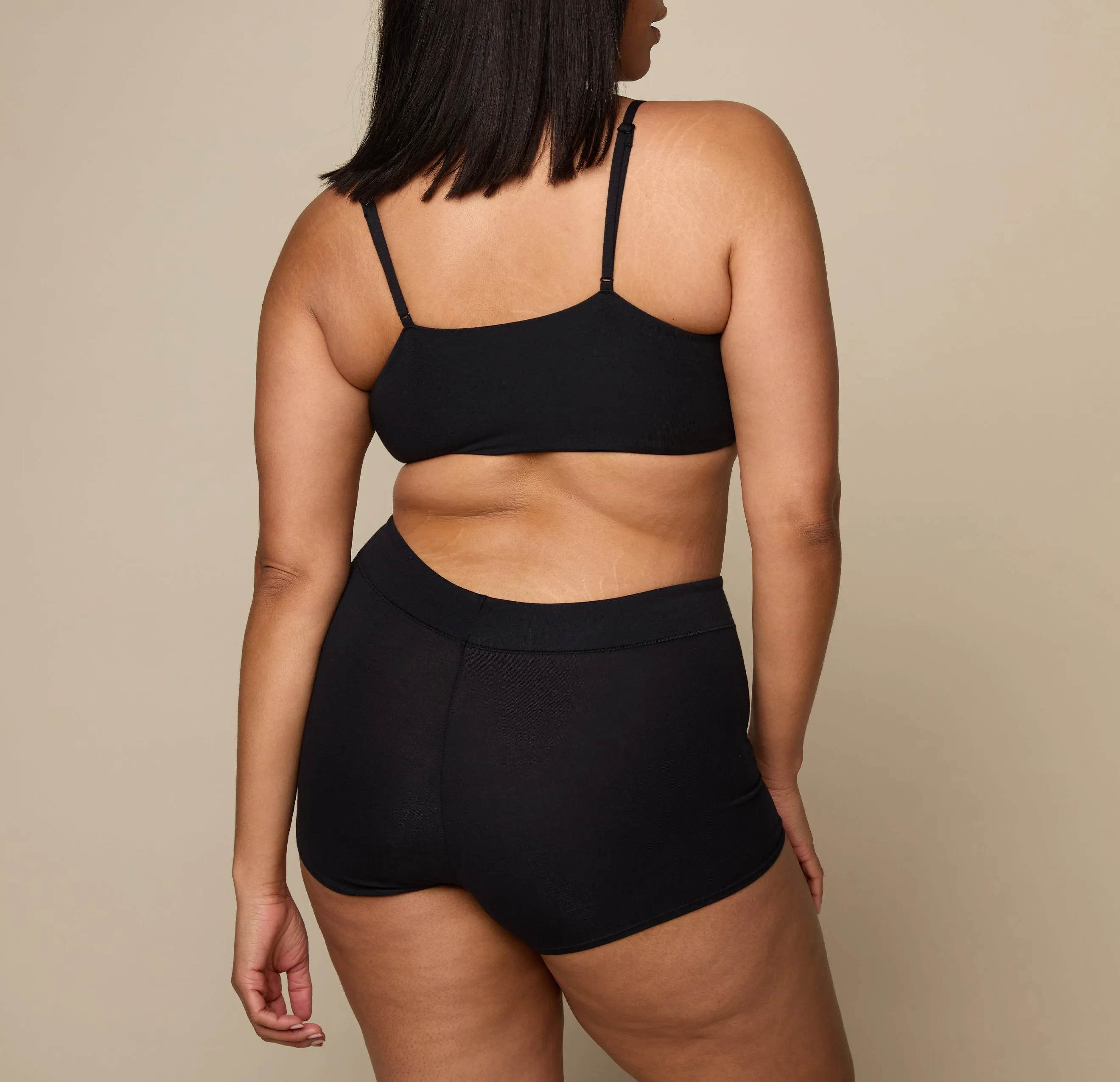 Cloud Cotton Highwaist Boyshort - Black