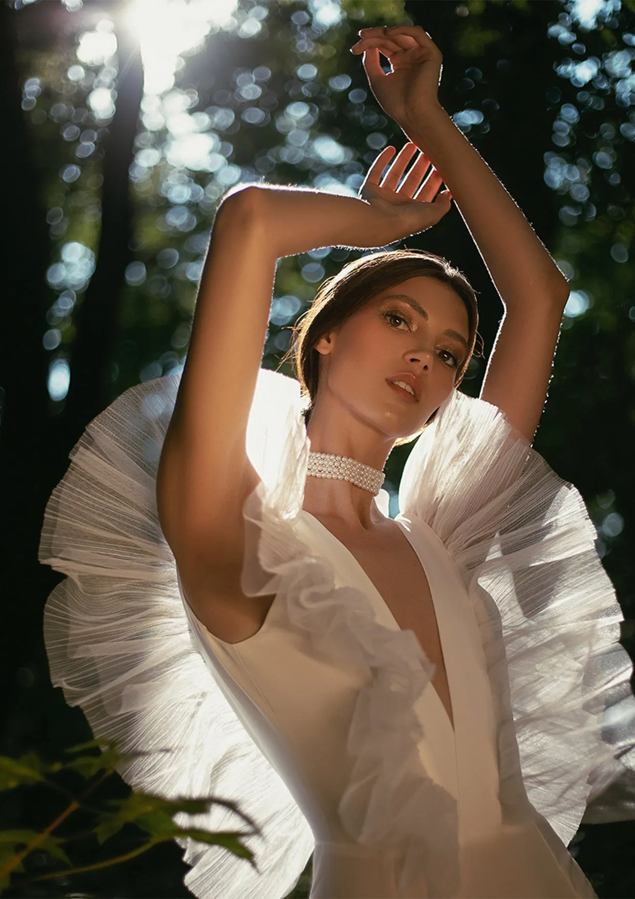 Fairy Wings Cotton Organza Bodysuit