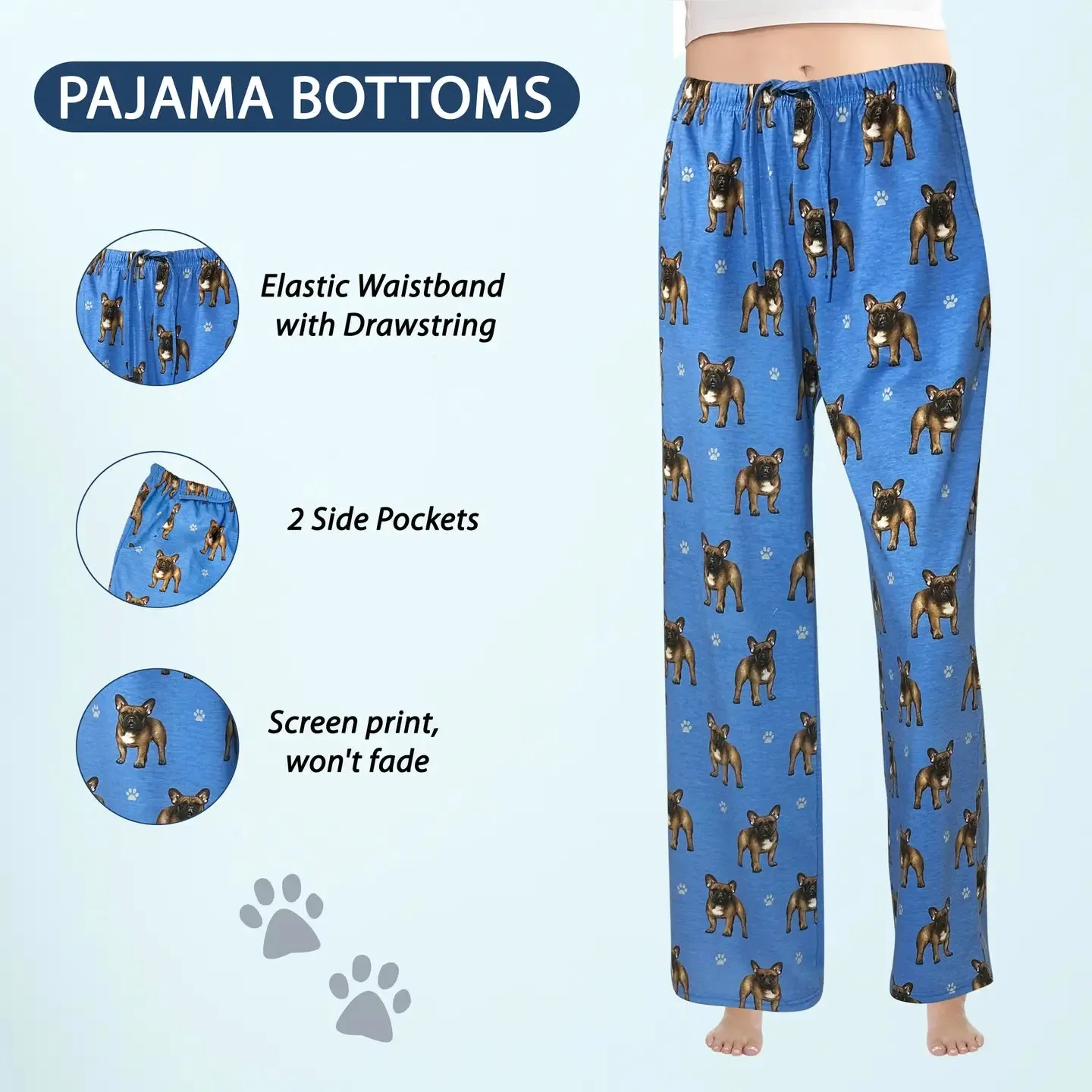 French Bulldog Pajama Pants