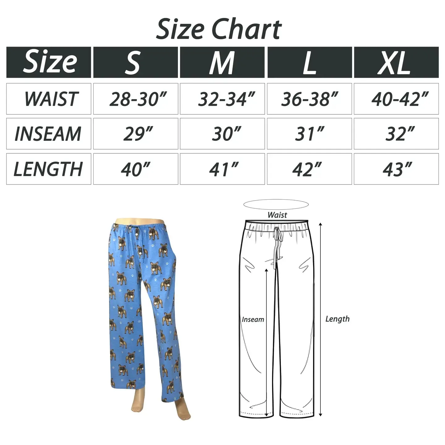 French Bulldog Pajama Pants