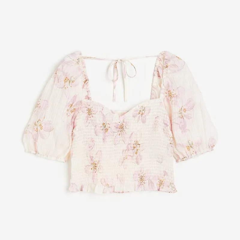 H&M blouse, cream