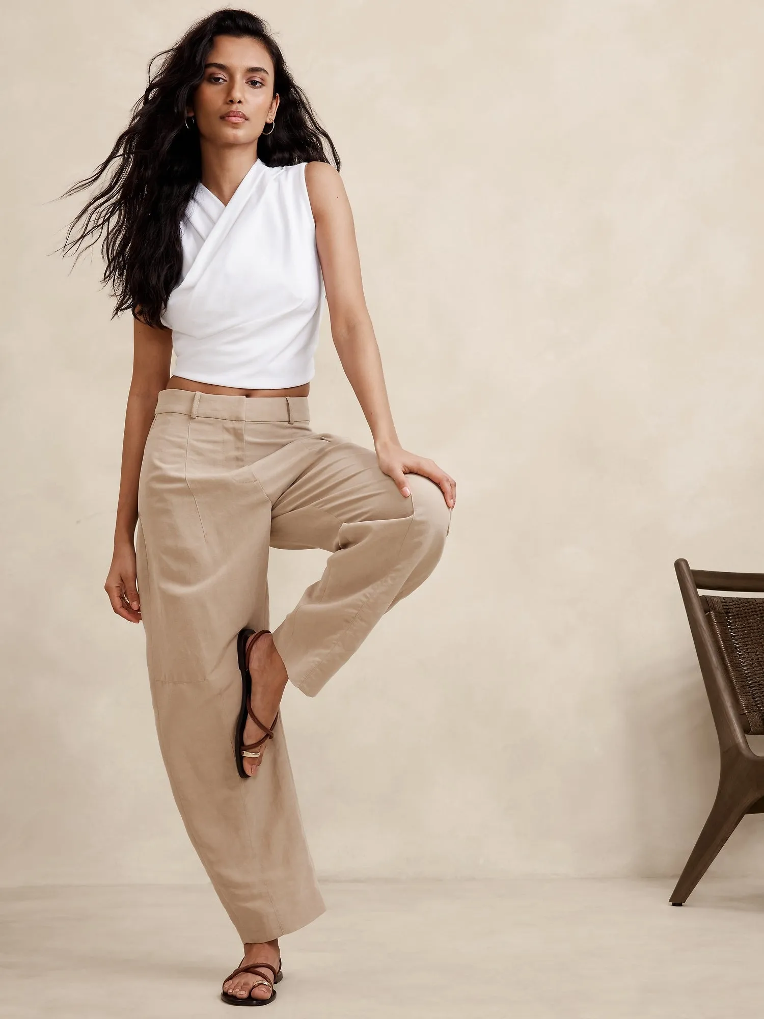 Heavy Cotton Wrap Crop Top
