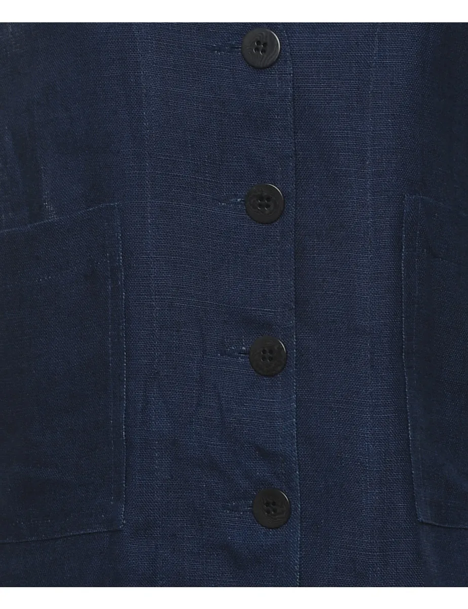 Indigo Denim Jacket Vest - M