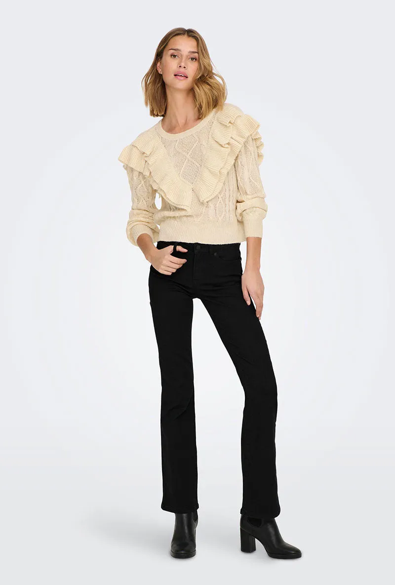 JDY TULGA HW FLARE DENIM JEANS