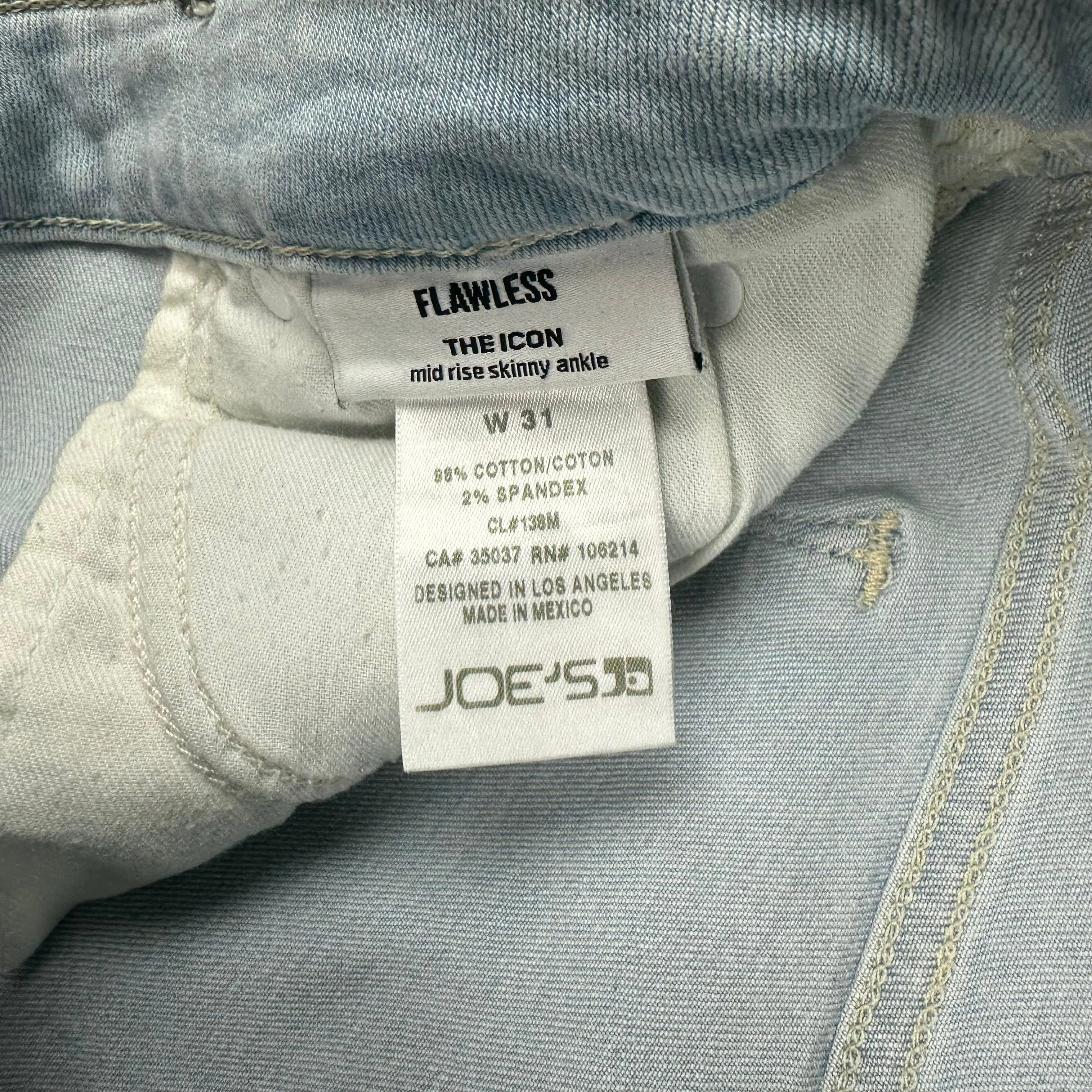 Joe's Jeans Flawless 'Lois' Skinny Jeans -Size 31