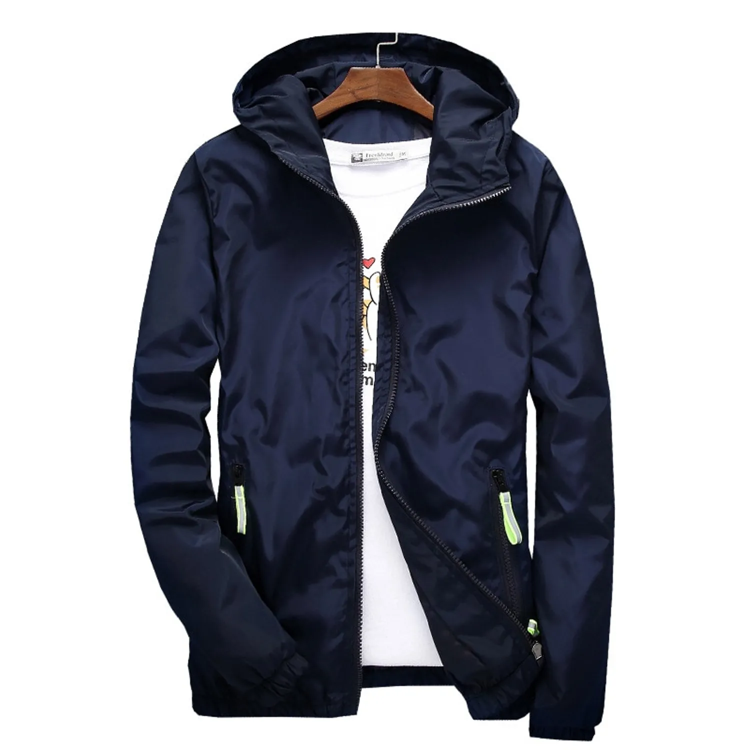 Men's Summer/Spring Hooded Windbreaker | Plus Size