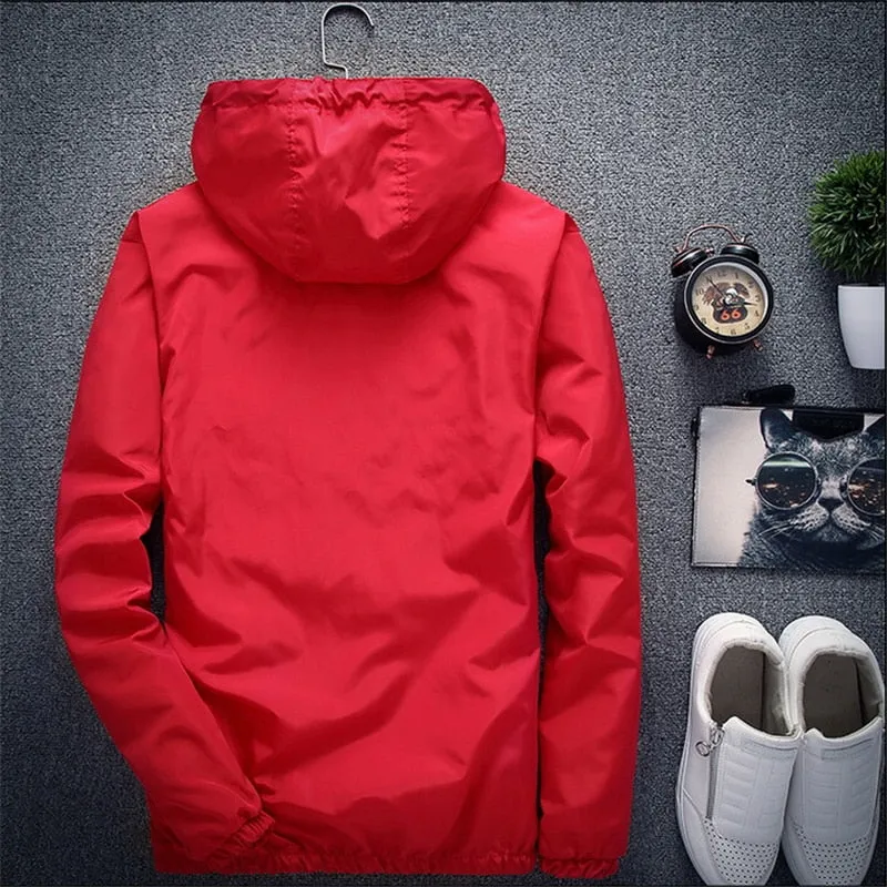 Men's Summer/Spring Hooded Windbreaker | Plus Size