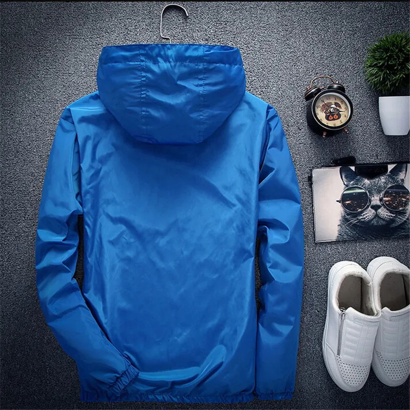 Men's Summer/Spring Hooded Windbreaker | Plus Size