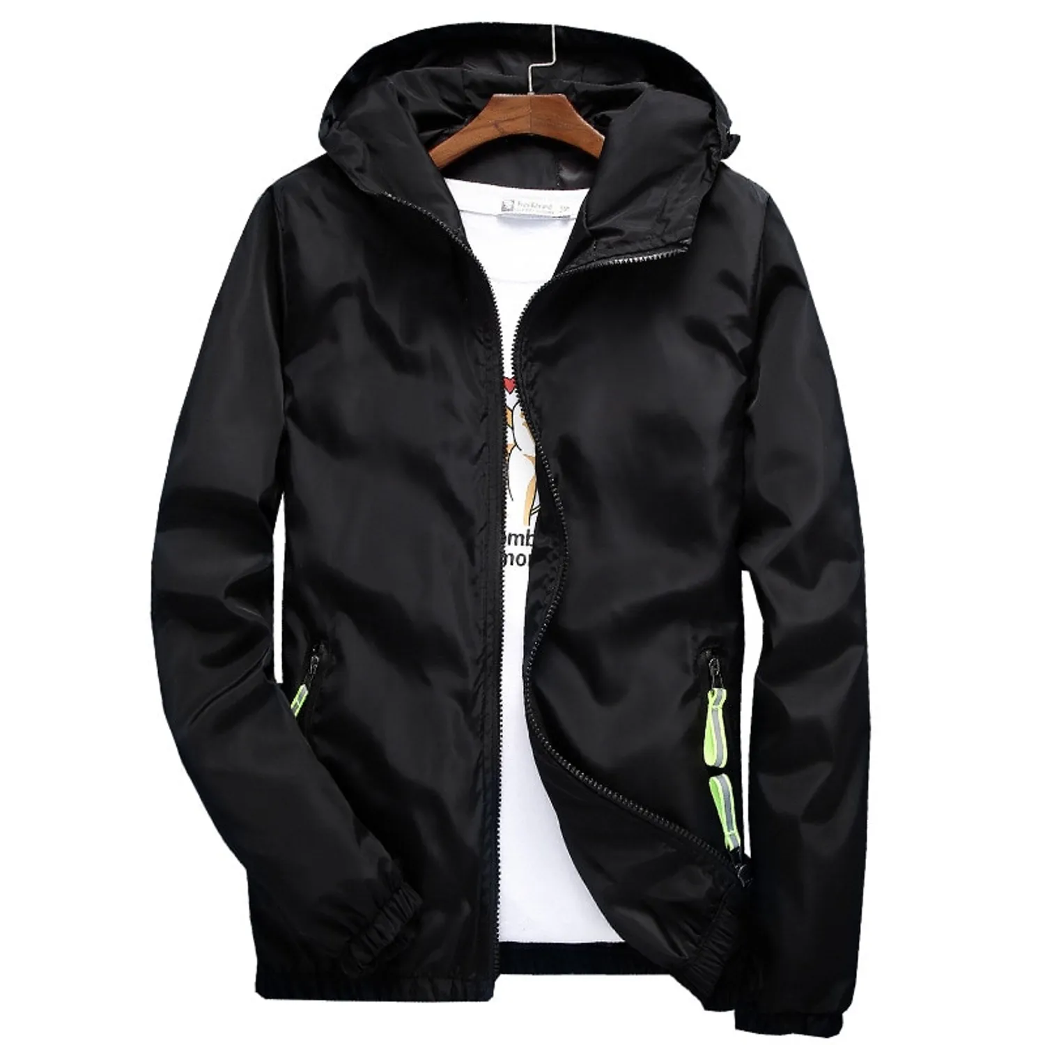 Men's Summer/Spring Hooded Windbreaker | Plus Size