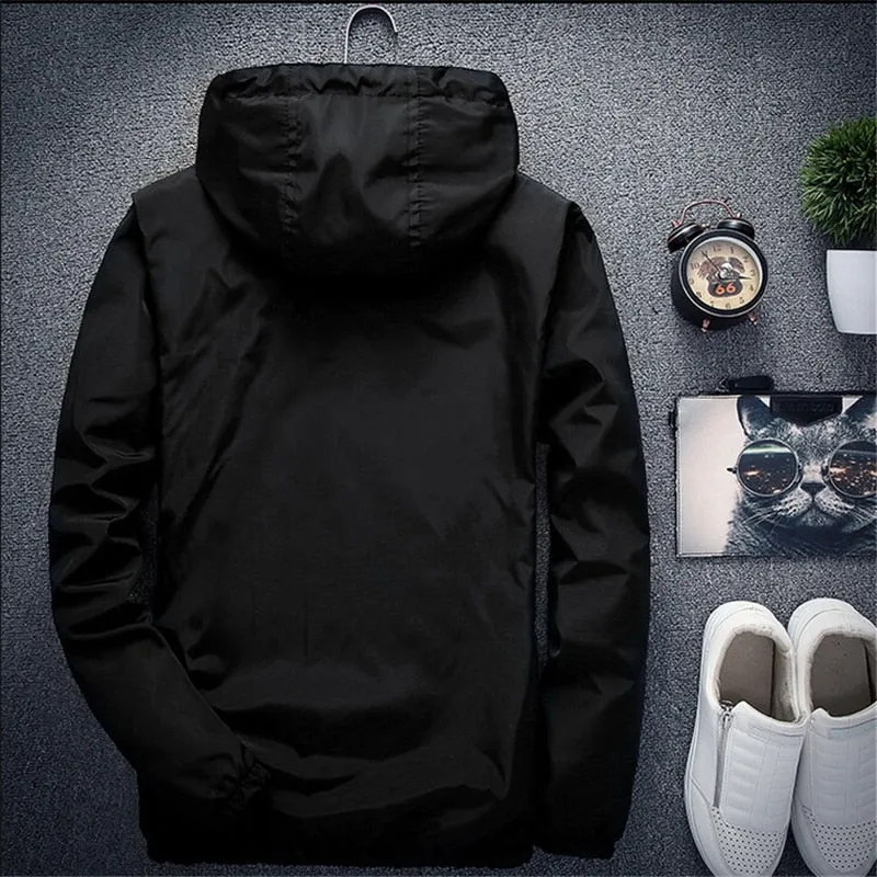 Men's Summer/Spring Hooded Windbreaker | Plus Size
