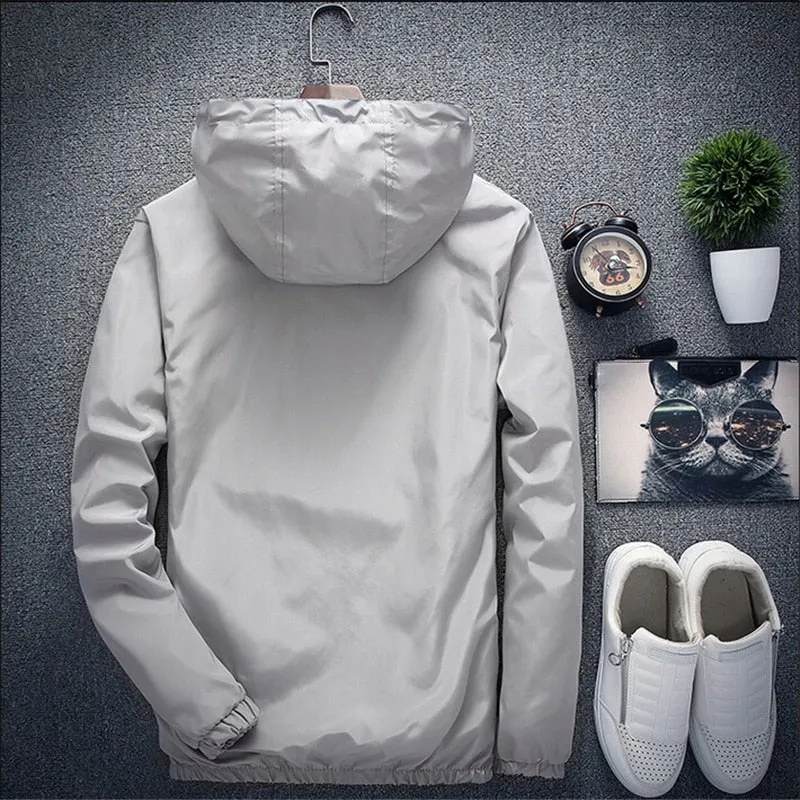 Men's Summer/Spring Hooded Windbreaker | Plus Size
