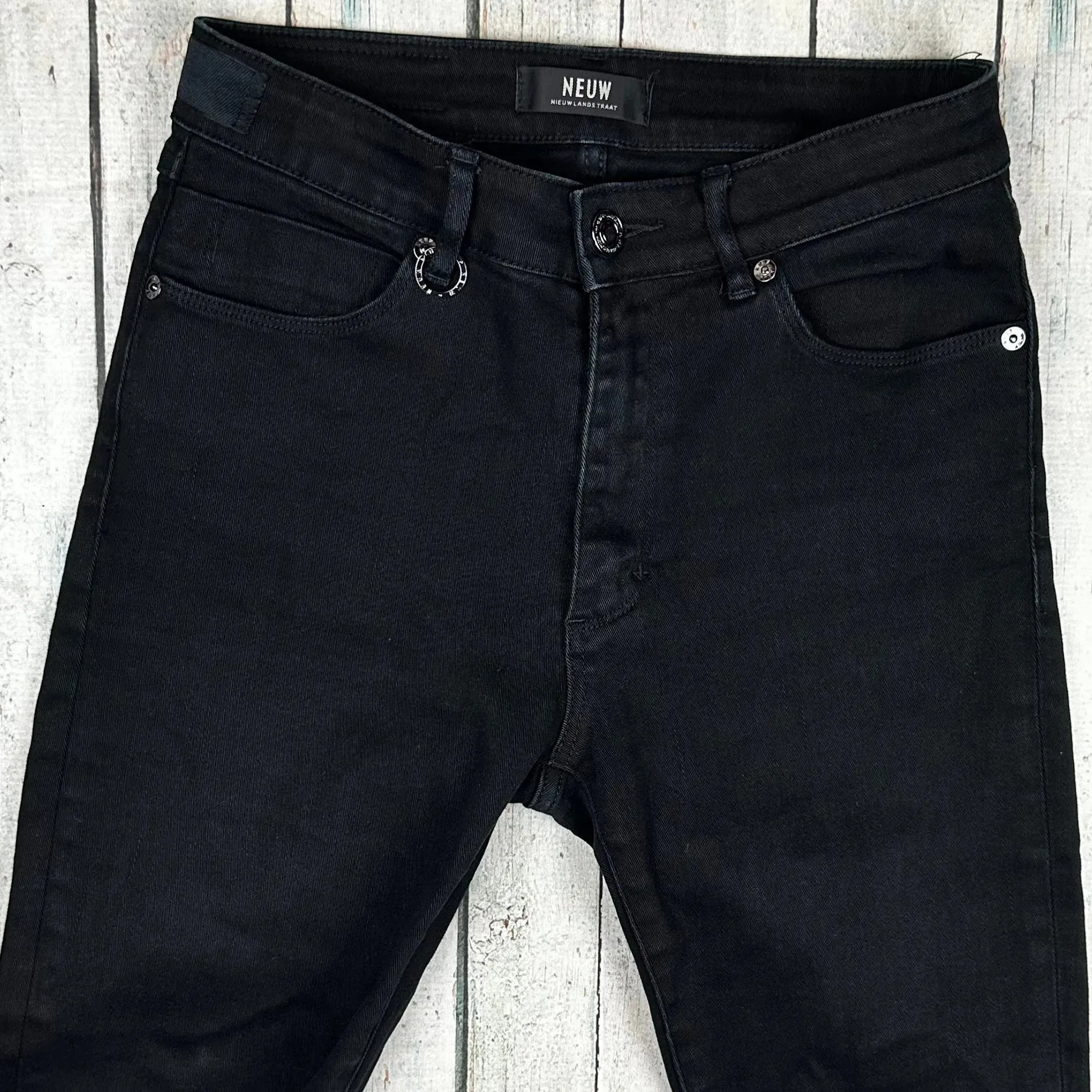 NEUW 'Debbie Crop 'Black Denim Jeans - Size 8