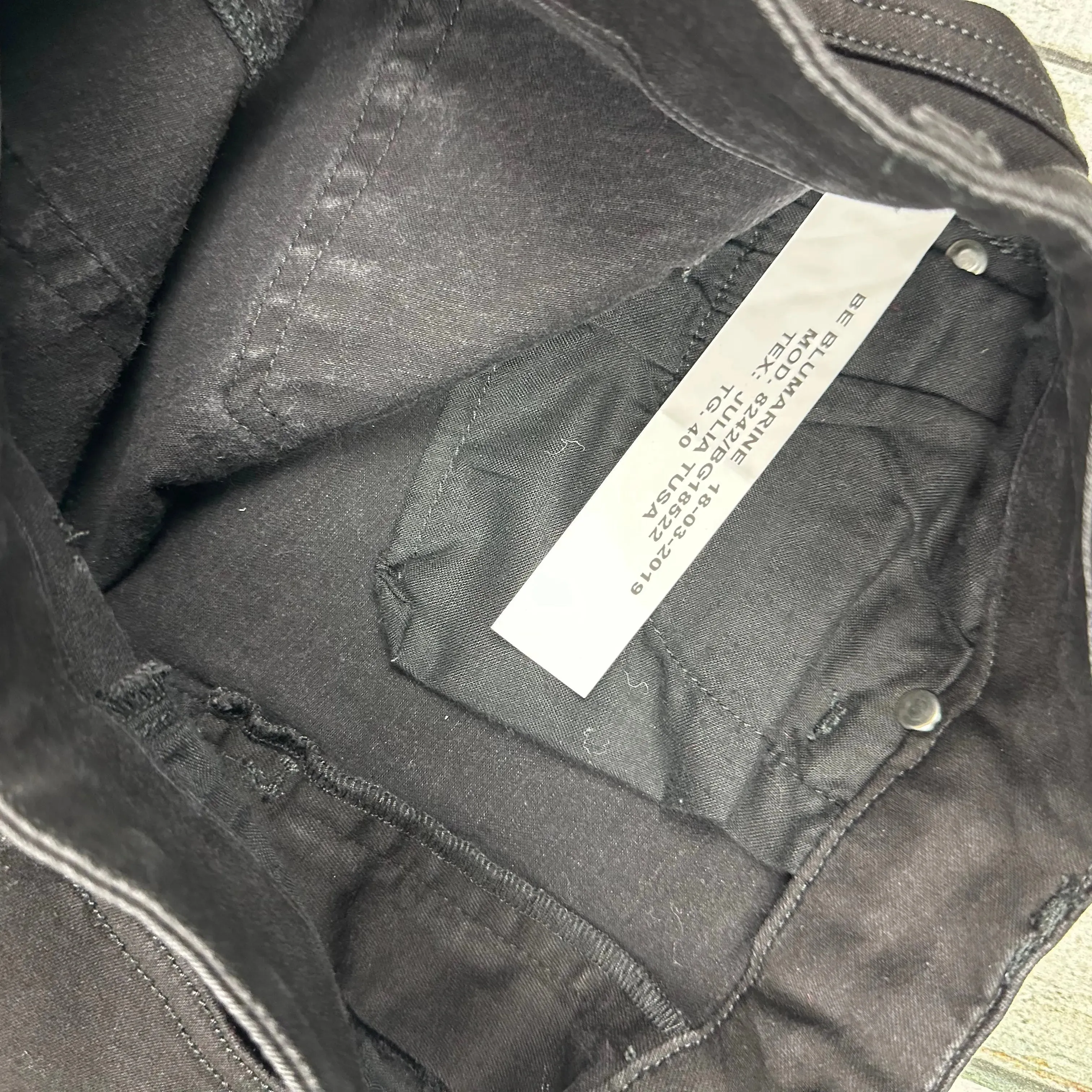 NEW - Be Blumarine Black Italian Flared Jeans - Suit Size 10