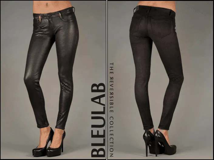 NWT - Bleulab USA ‘Detour’ Reversible Black Jeans -Size 27