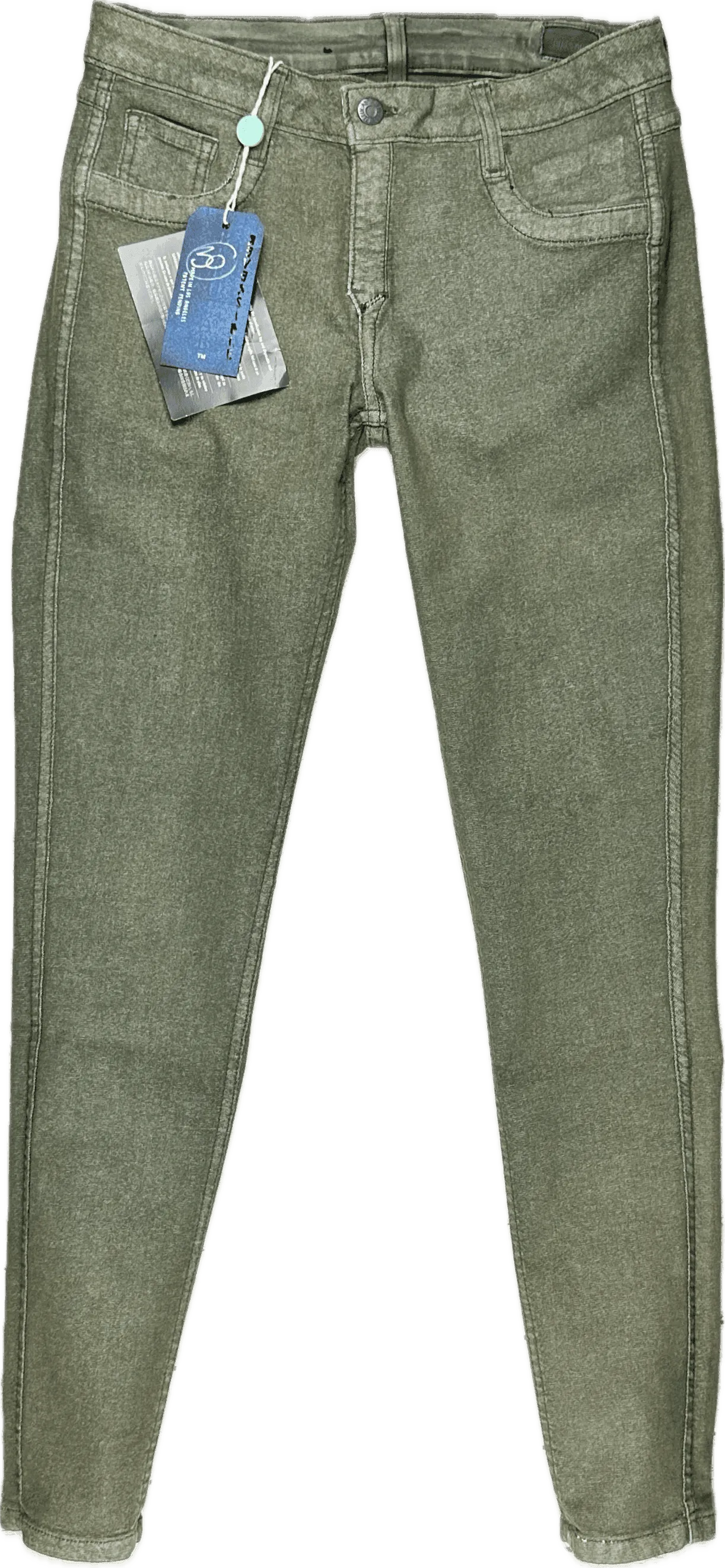 NWT - Bleulab USA ‘Detour’ Reversible Heather Green Jeans -Size 30