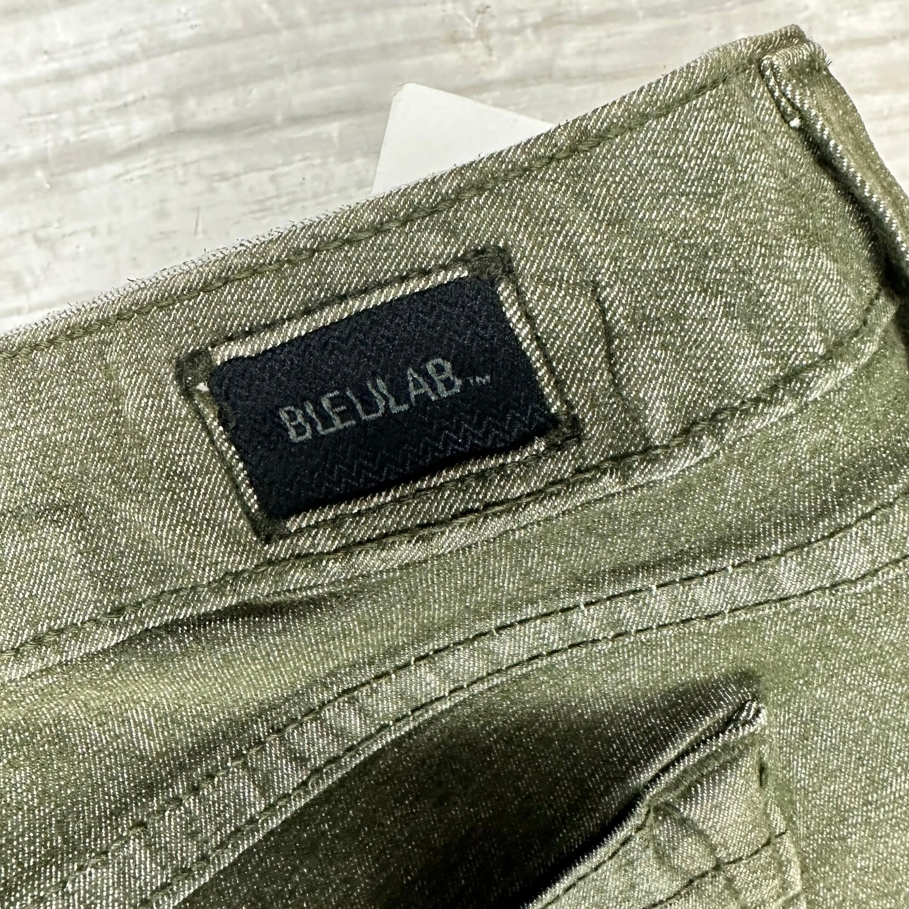 NWT - Bleulab USA ‘Detour’ Reversible Heather Green Jeans -Size 30