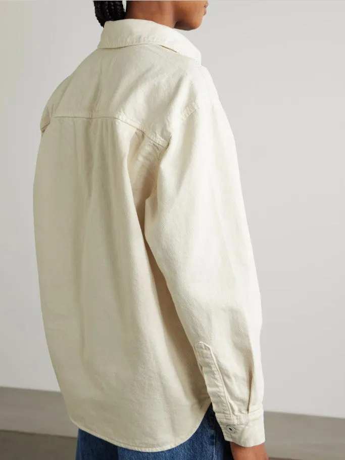 Oversized Denim Shirt | Cream
