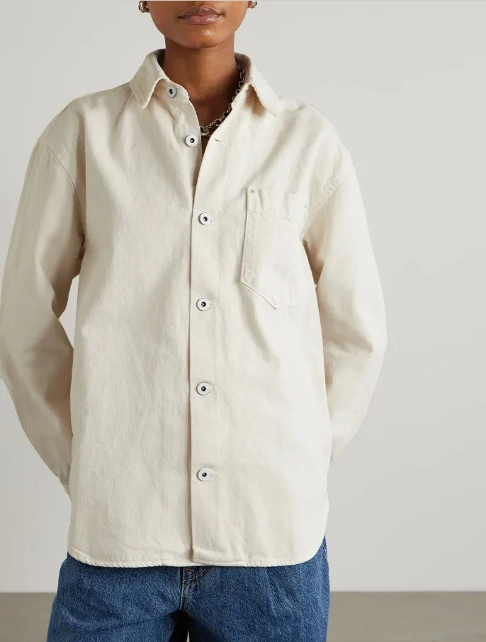 Oversized Denim Shirt | Cream