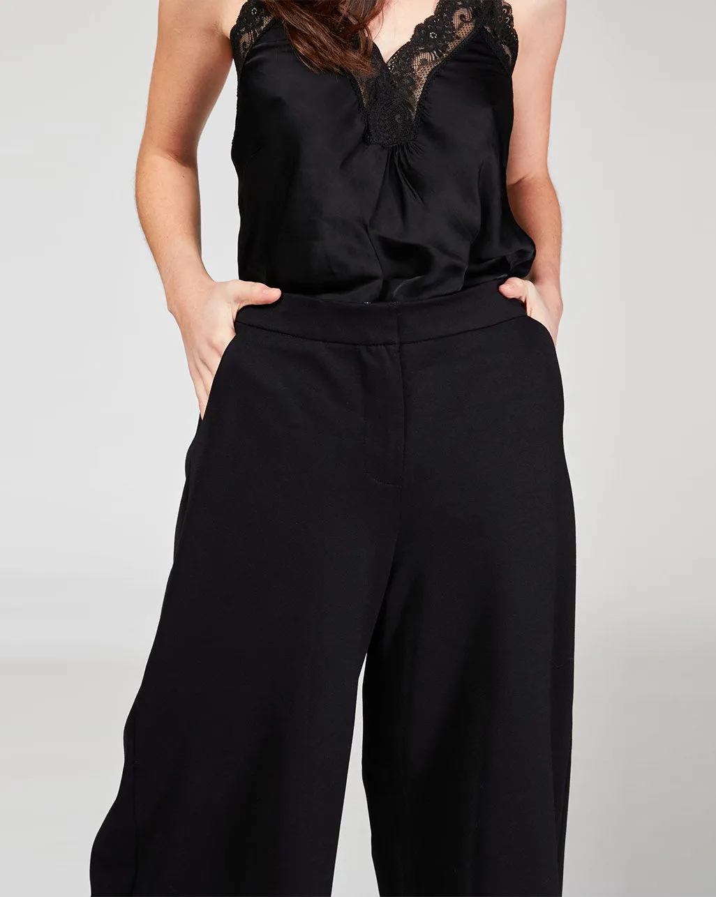 Pleated Wide Leg Trousers