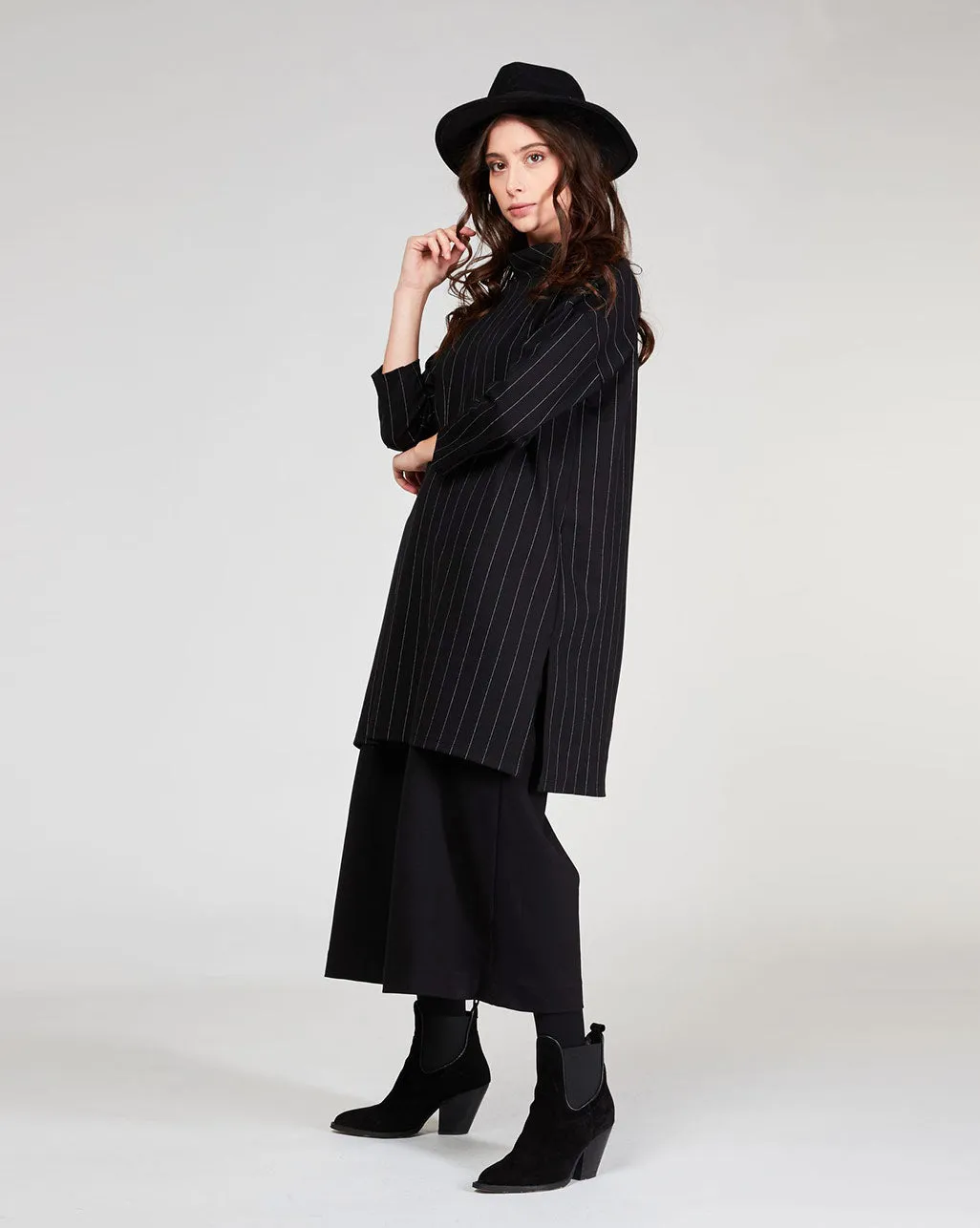 Pleated Wide Leg Trousers