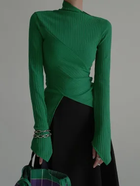 realaiot  Elegant Long Sleeve Basic  T-Shirts, Solid Casual  T-Shirts For Spring & Fall, Women's Clothing