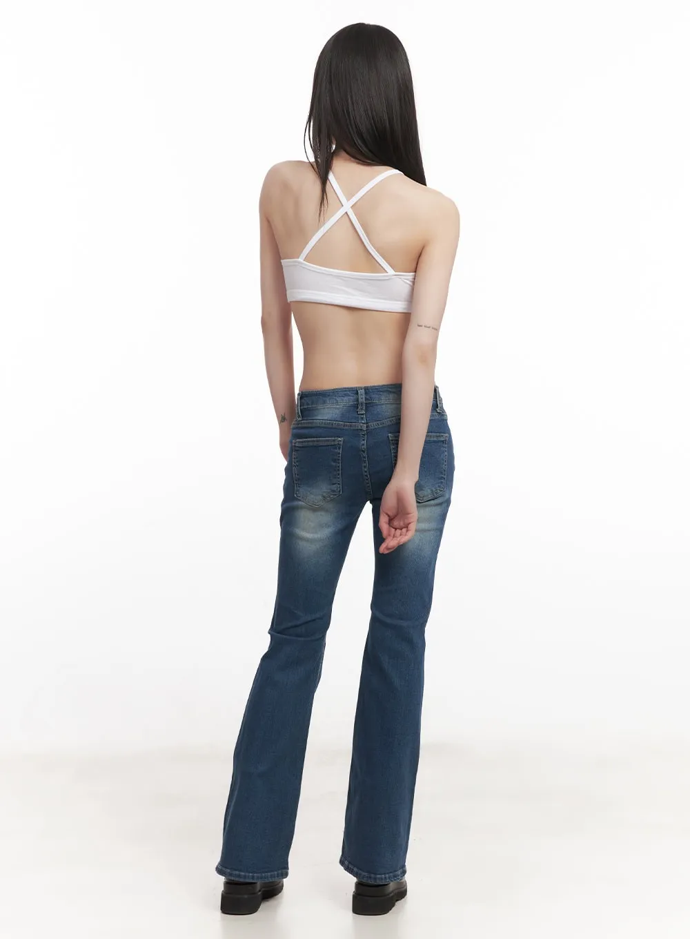 Rebecca Low-Waist Flared Jeans CM519