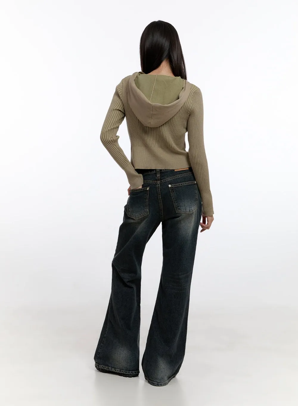Sasha Washed Flared Jeans CN421