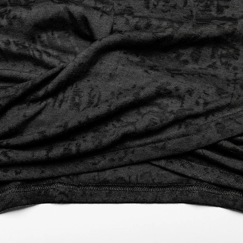 Swing collar hooded short sleeves T-shirt OPT-890TDF
