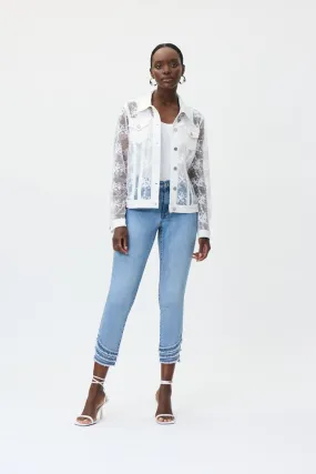 White Lace Denim Jacket