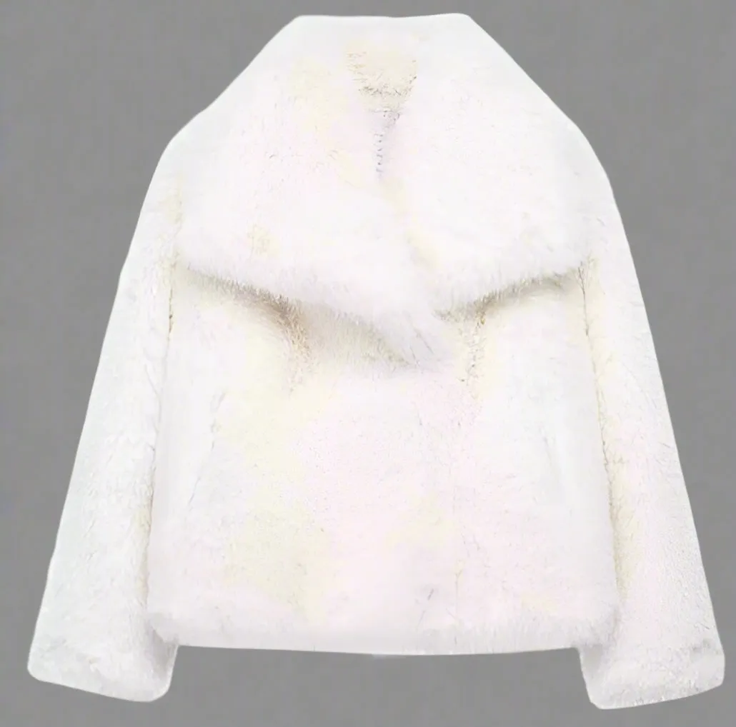 Winter Plush Coat Fashion Thicken Lapel Outwear Casual Long Sleeve Tops Womens Clothing