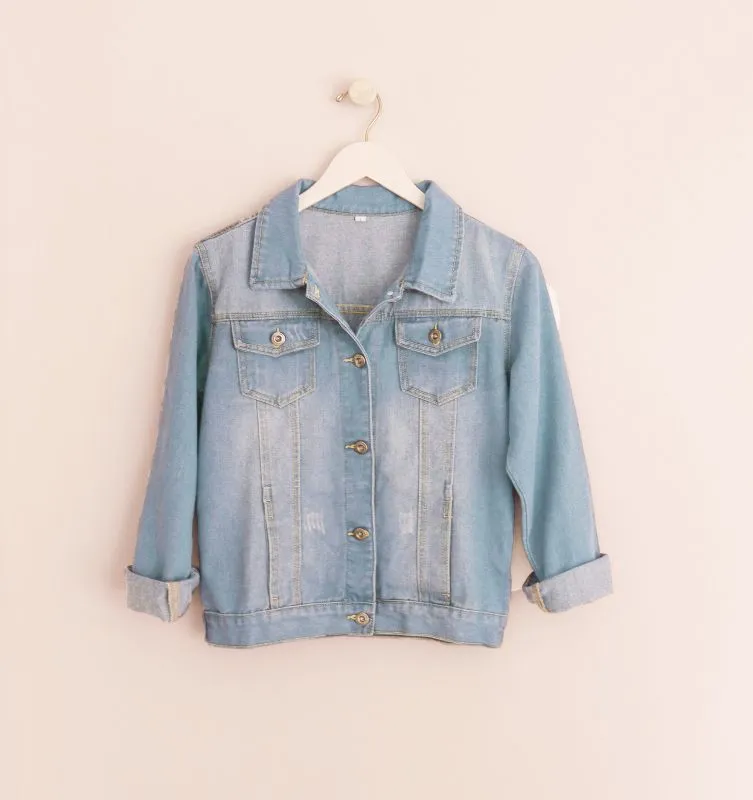 Women’s Custom Printed Custom Denim Jacket
