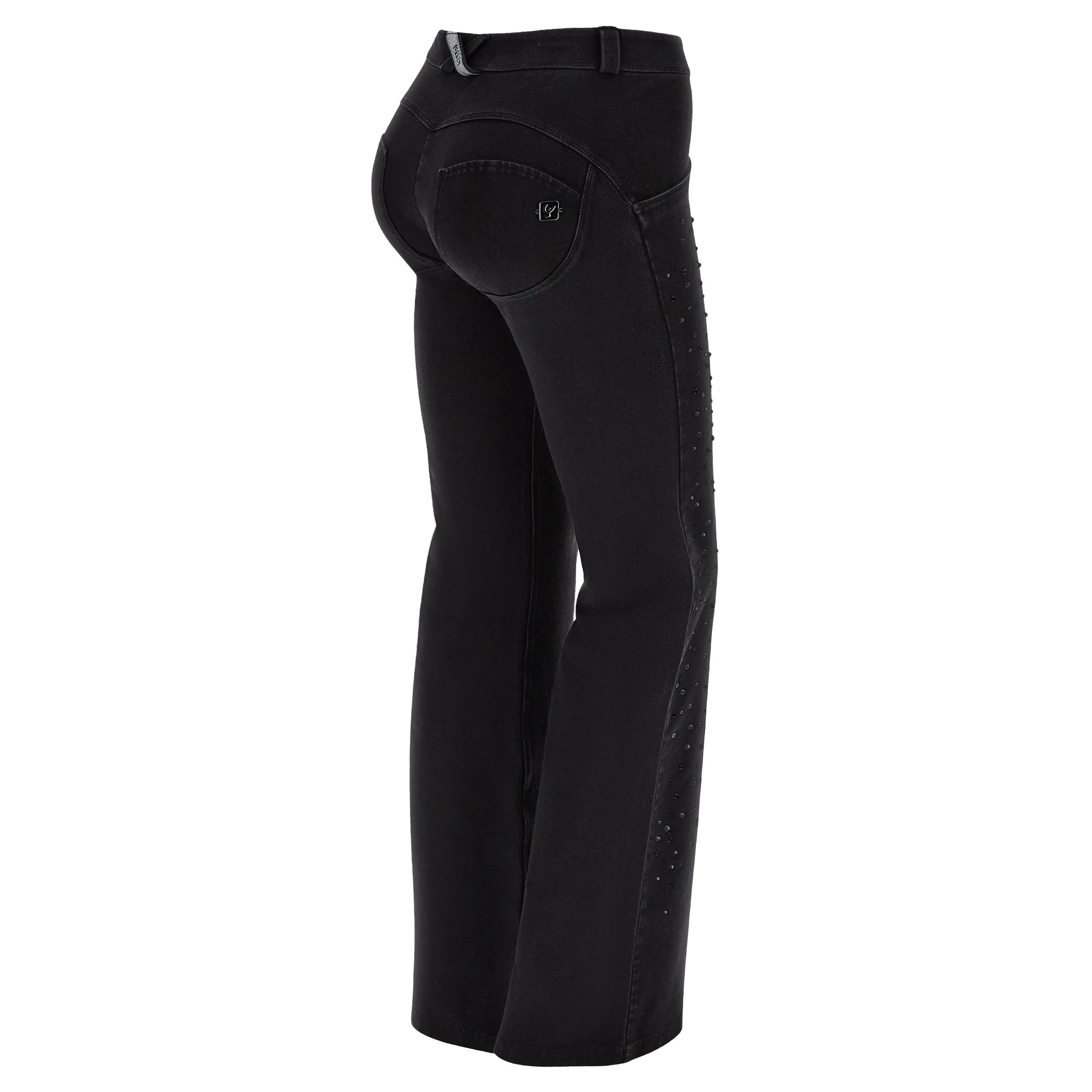 (WRUP29RF324-J7N) Regular Waist WR.UP® Flared Jeans with Rhinestones Details